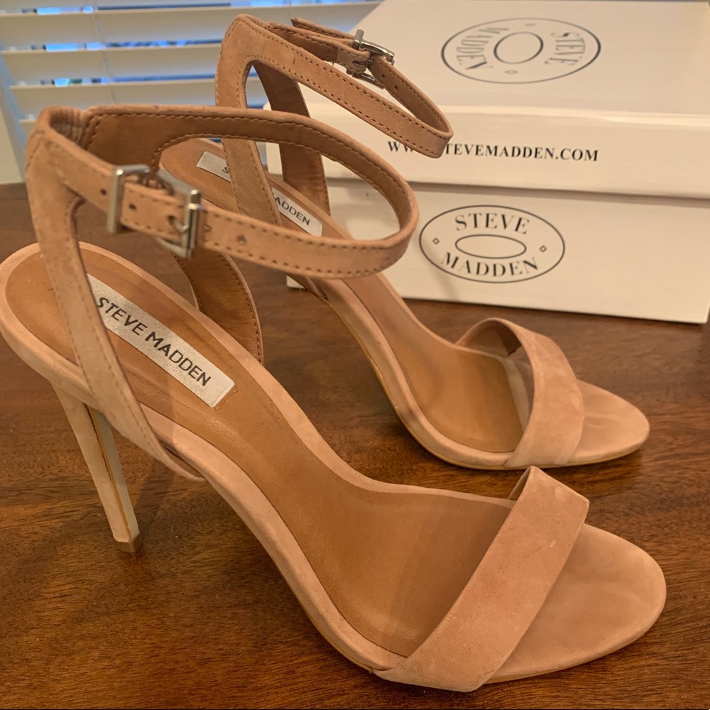 Steve Madden Stiletto Heels - Tan Nubuck